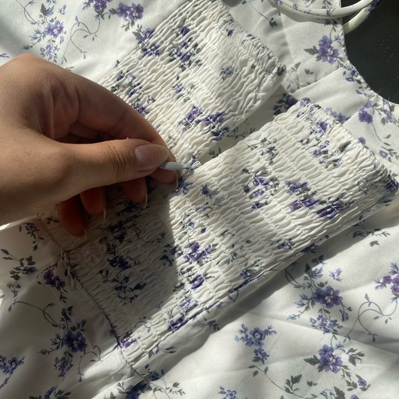 J.ING Ileana Cottagecore White Floral Mini Sun Dress - Picture 5 of 8